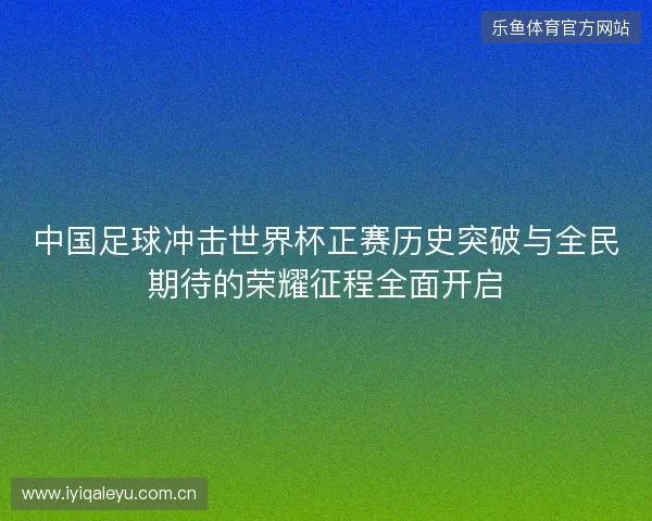 中国足球冲击世界杯正赛历史突破与全民期待的荣耀征程全面开启